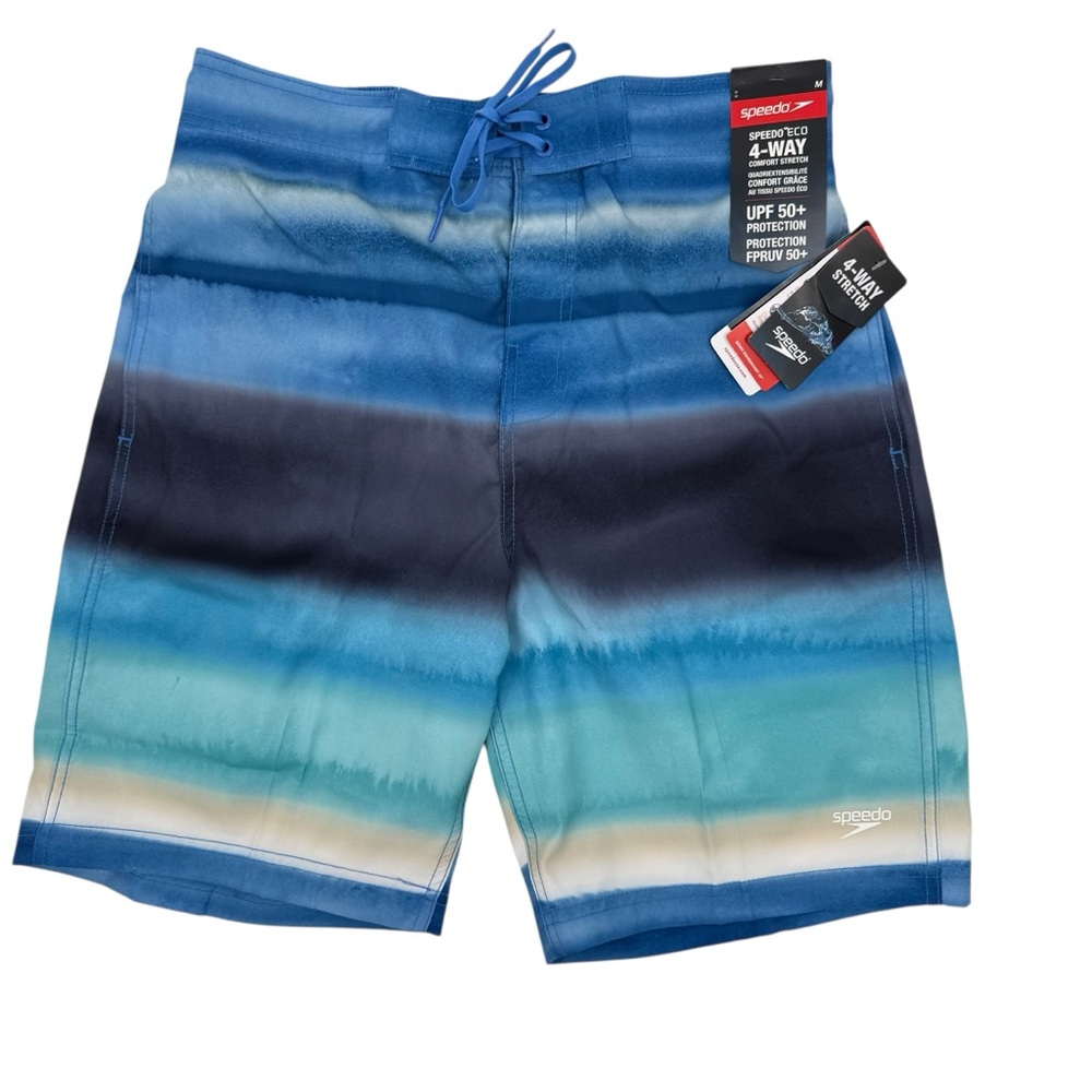 Speedo Men’s Size Medium Bondi Blue Peacock Boardshort NWT
